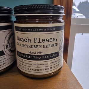 Beach Please Candle - Brown